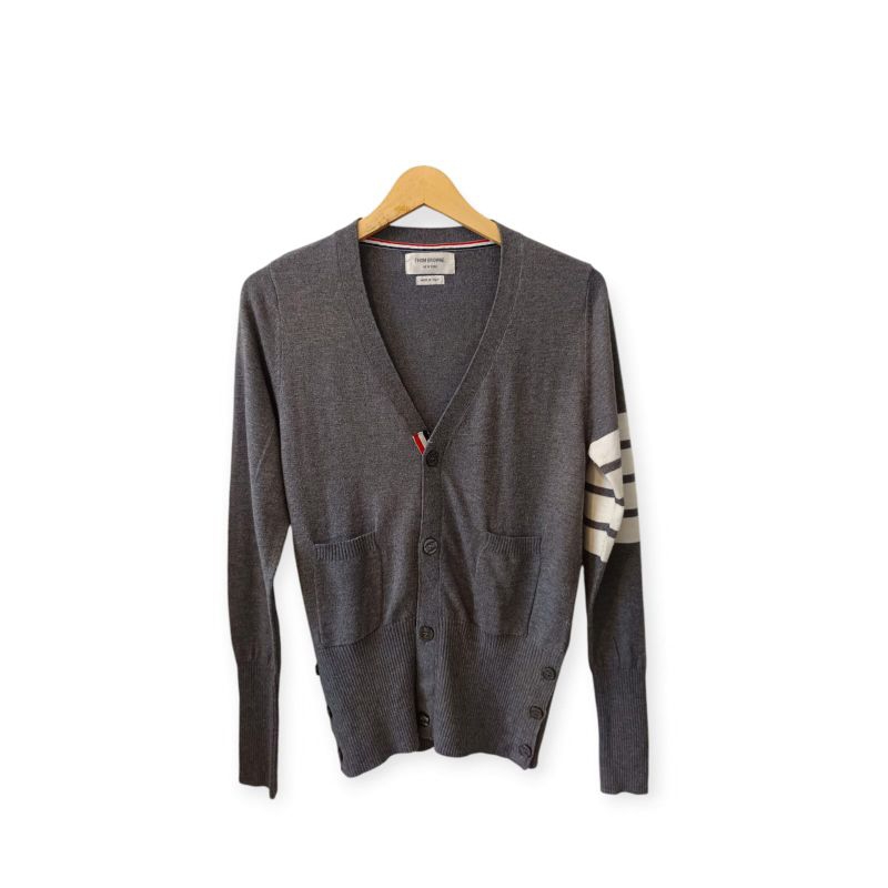 Thom Browne Grey Cardigan