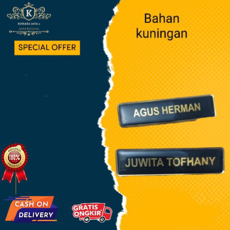 

Nama Name Dada Bahan Kuningan Papan Custom Pin Magnet Akrilik Grafir Harga Grosir Bisa Cod