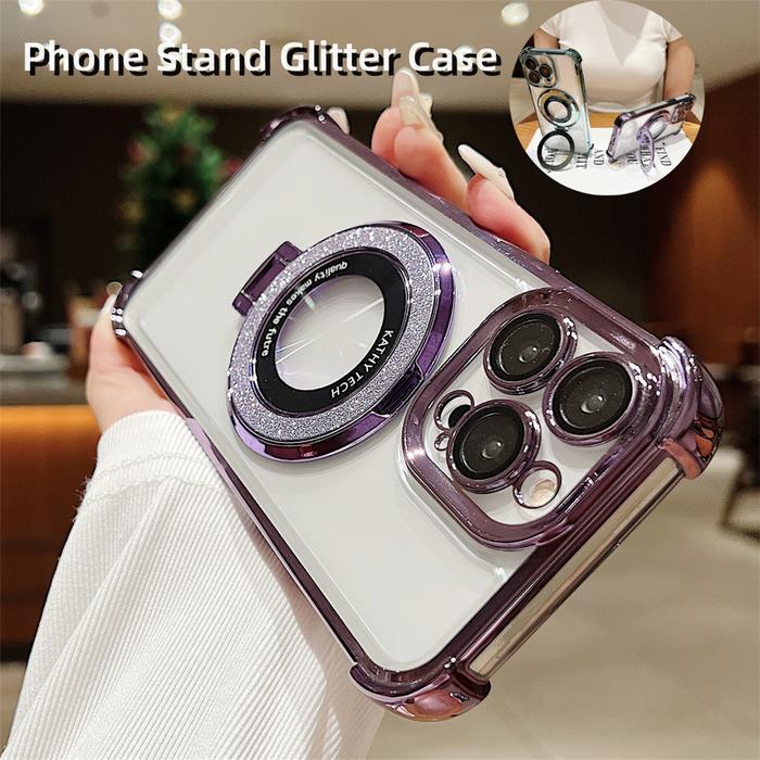New  Iphone Casing Ponsel Glitter Stand Holder Mewah Untuk Iphone 15 14 13 11 12 Pro Max 15Pro