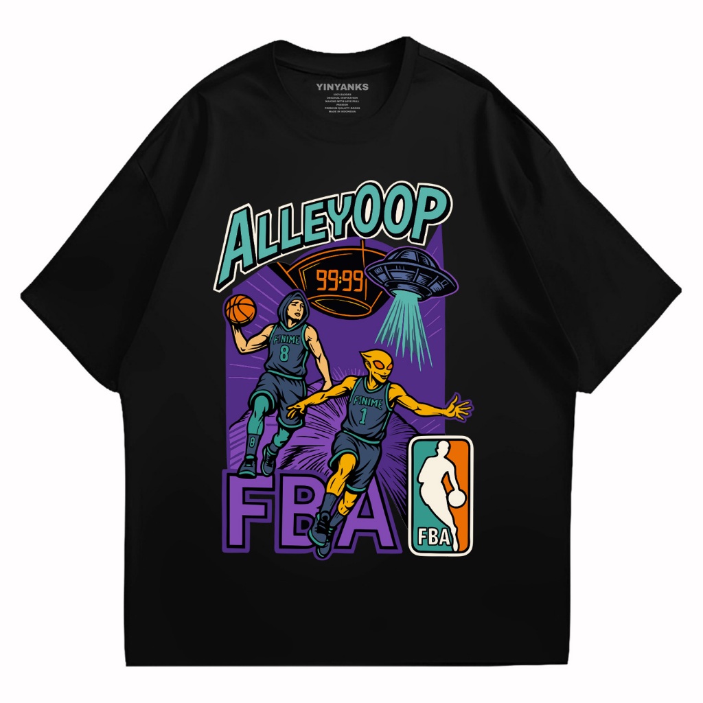 Yinyanks T-Shirt Ynyks Alleyoop kaos varian warna pria wanita unisex