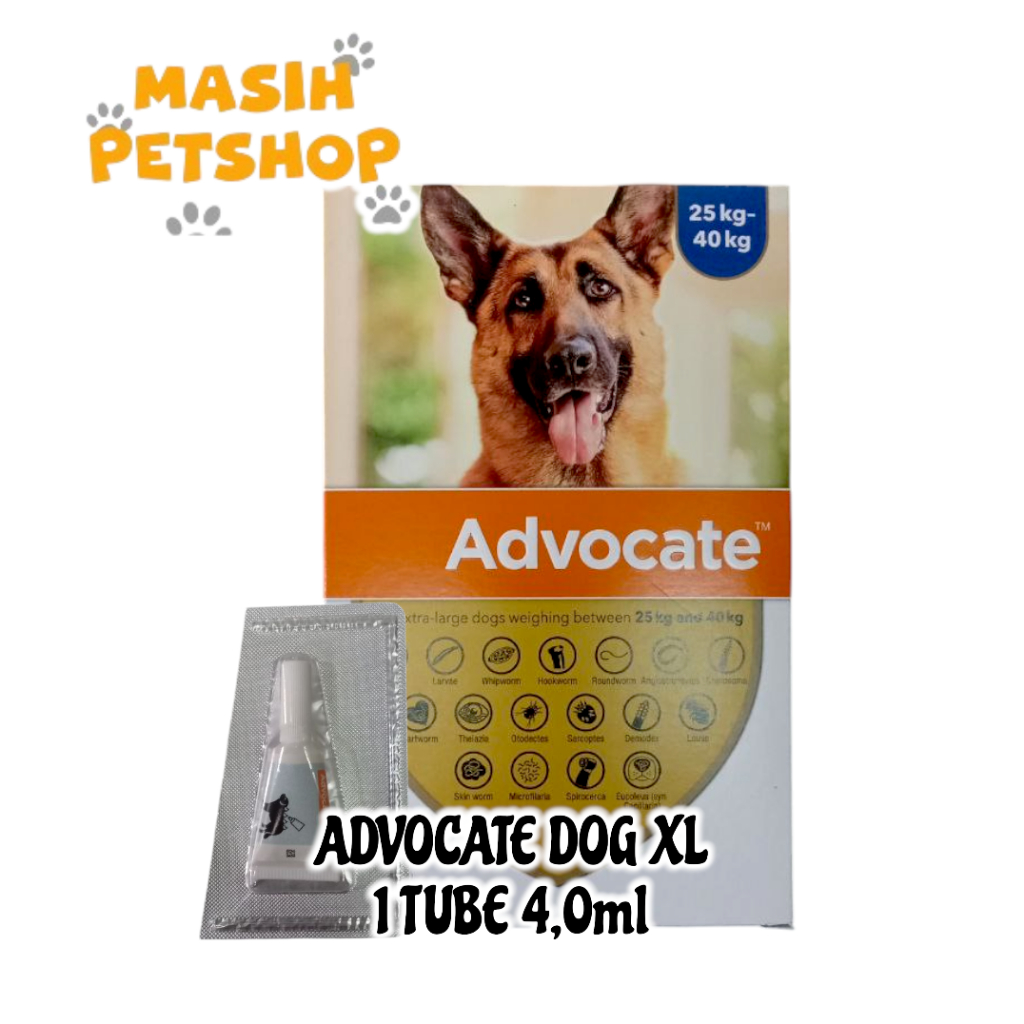 Advocate Dog XL 1 Tube - Obat Kutu - Cacing Anjing 25 - 40Kg