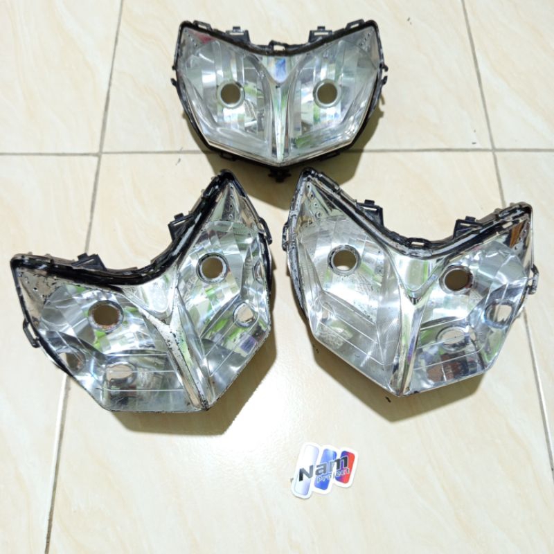 Lampu reflektor depan honda supra 125 x  original bahan  retrofit  biled