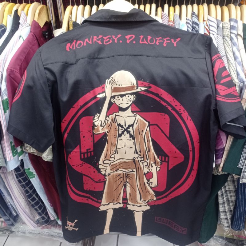 kemeja Hawaii anime one piece preloved