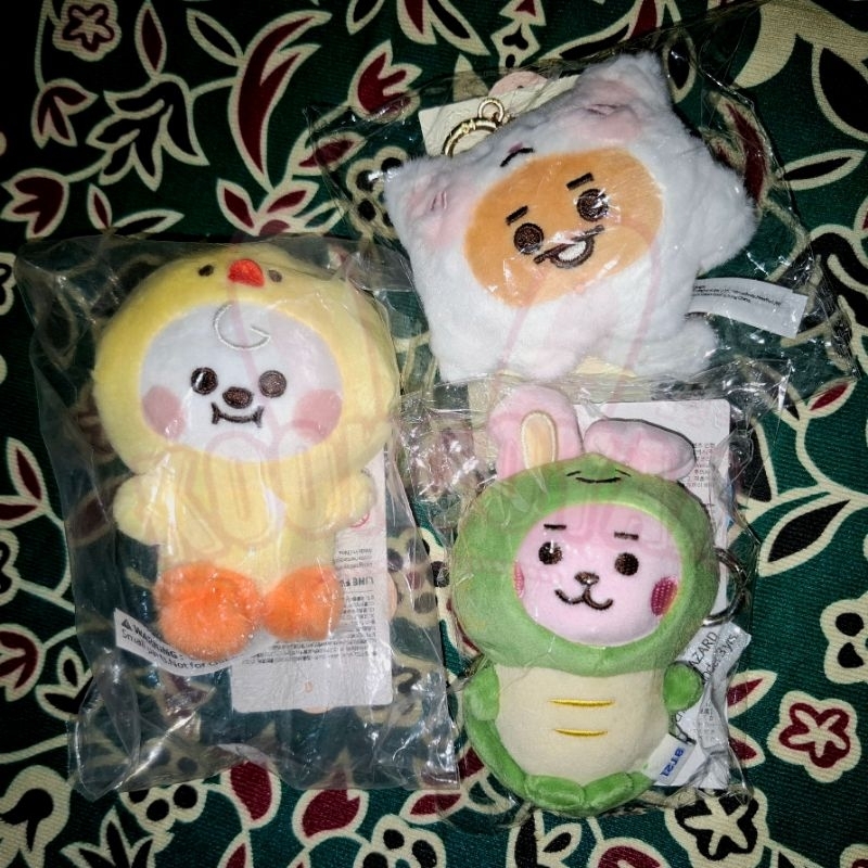 [READY] BT21 Baby Plush Keyring Fluffy / Ocean BT21 Keyring Kualitas Premium