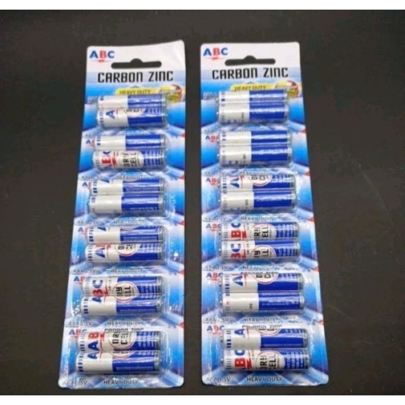 BATU BATERAI ABC/ BATERAI ABC ALKALIIN HITAM/BATERAI ABC AAA CARBON ZINC/ BATERAI ABC BIRU DAN HITAM