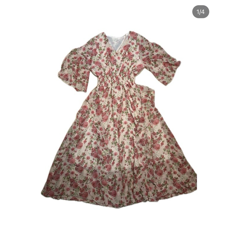 Preloved Pink rose coqquette dress