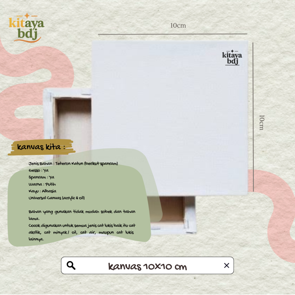 

Kanvas Luskis 10x10 cm