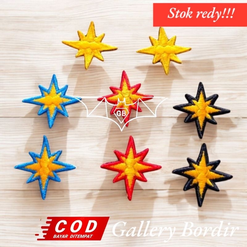 bordir logo mata angin dishub timbul 3d satu pasang