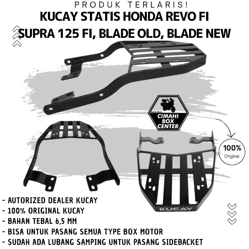 Bracket Breket Box Motor Honda Blade Lama Absolute Revo Original Kucay Support Box SHAD GIVI KAPPA