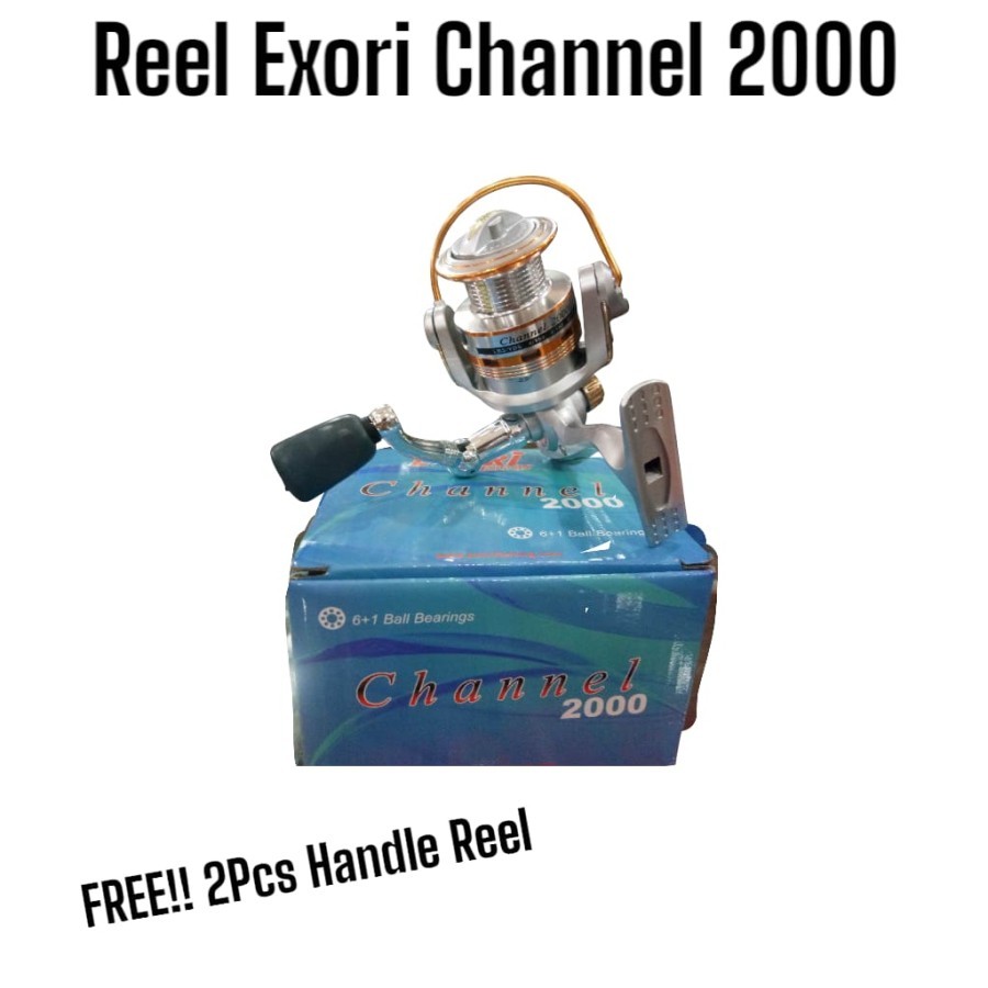 Reel Pancing/Kerekan Pancing Exori Channel 2000 (BONUS 2pcs HANDLE LIPAT)