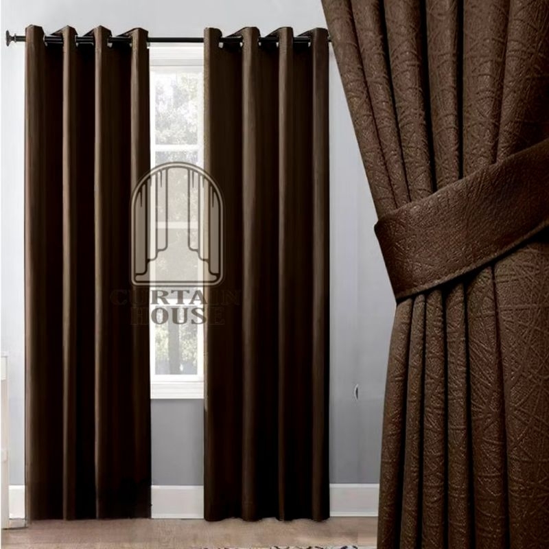 Gorden blackout polos model smokring gorden jendela pintu