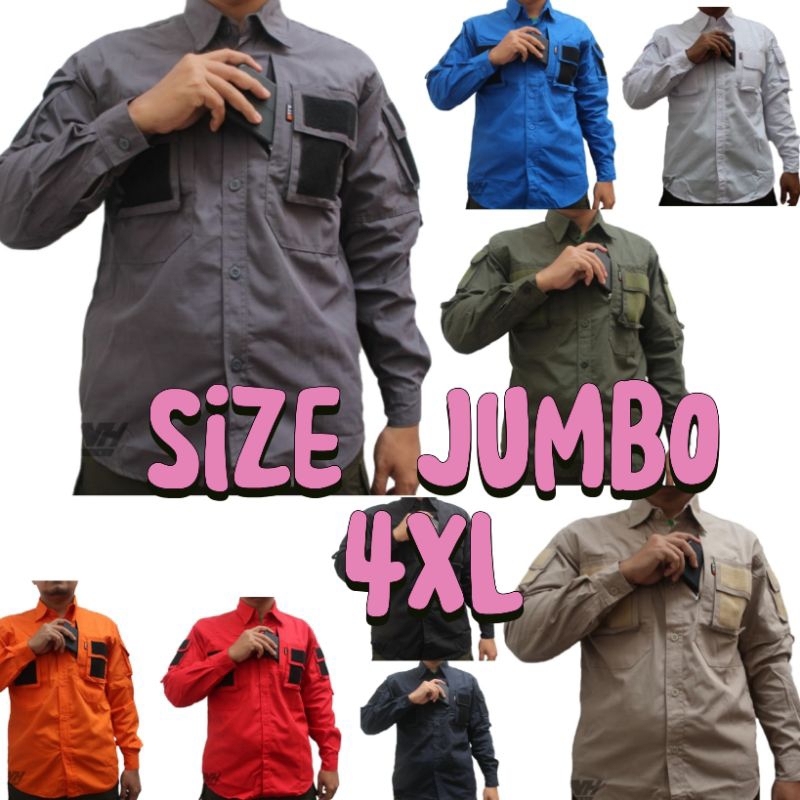 KEMEJA 511 TACTICAL size 4XL | 5L Komando Lapangan baju PdL seragam kantor kerja Polri TNI POLISI