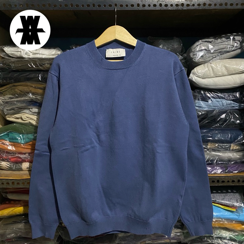 Laine Kr Wool Acr Knit Biru ke Ungu Size L 68x55