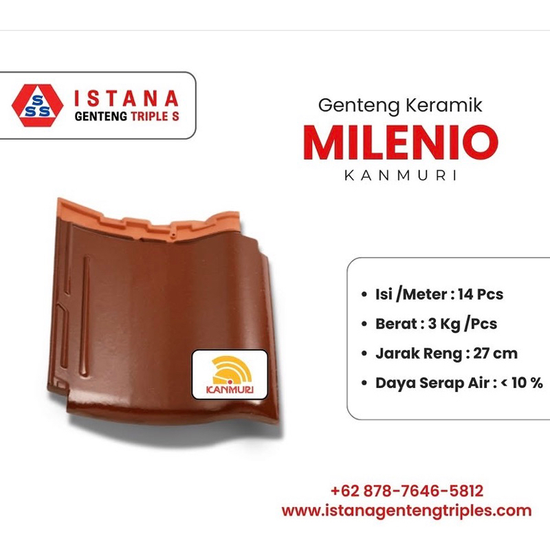 Genteng Keramik Kanmuri Millenio Natural