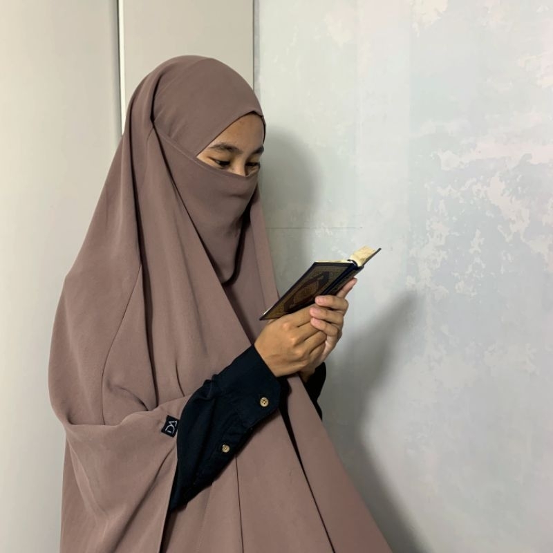 French Khimar Karet Premium Long Oval Series Hawa Bahan Malika Arabian Premium | FK Instan | FK Mura