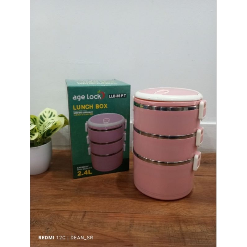 Rantang stainless Age Lock susun 3