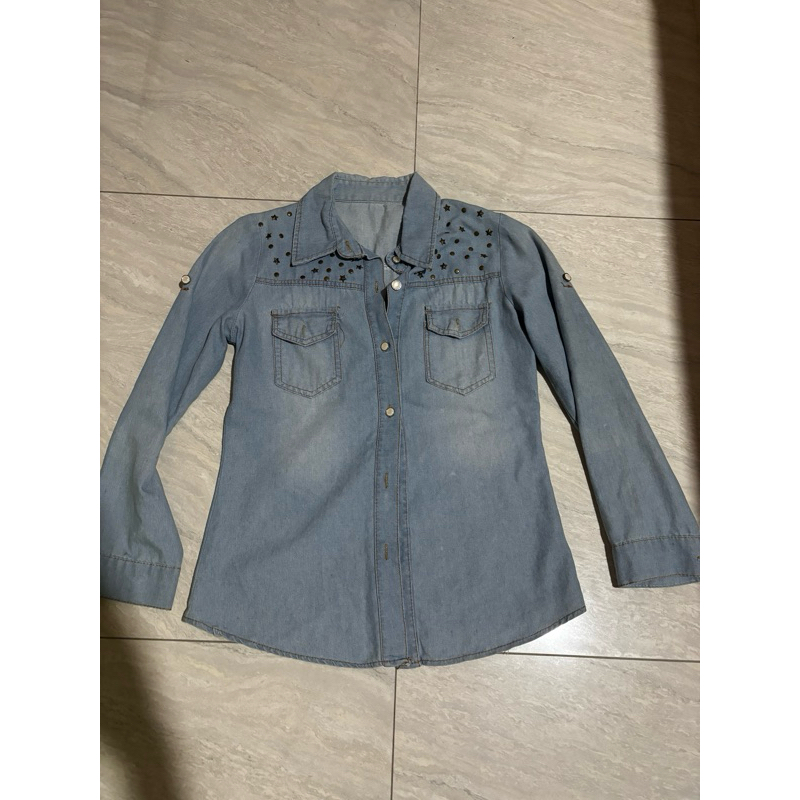 Kemeja Denim Jeans Wanita