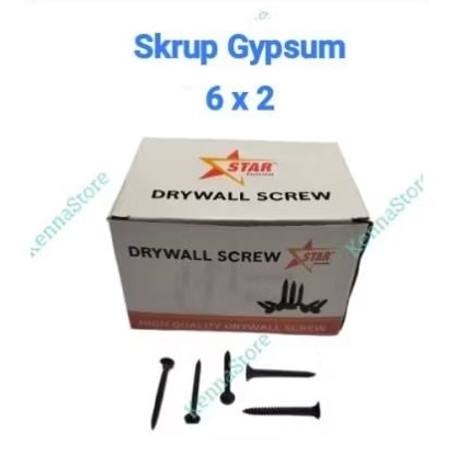 Skrup Gypsum 6 x 2 / Screw Gypsum / Drywall Screw 1 Box