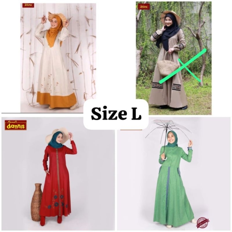 GAMIS DANNIS CUCI GUDANG SIZE M-XXL