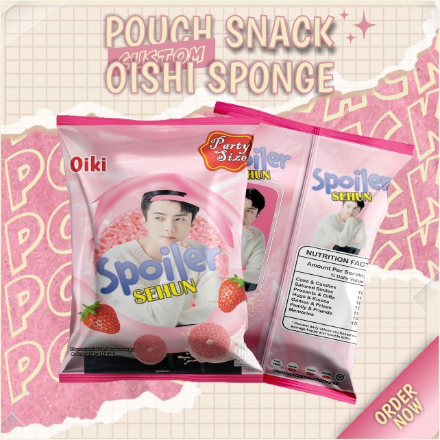 

Snack Pouch Jumbo Custom Oishi Sponge