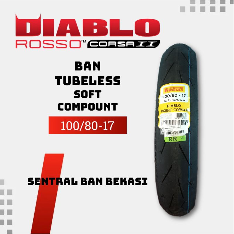 BAN PIRELLI DIABLO ROSSO CORSA II 100/80-17 BAN SOFT COMPOUND