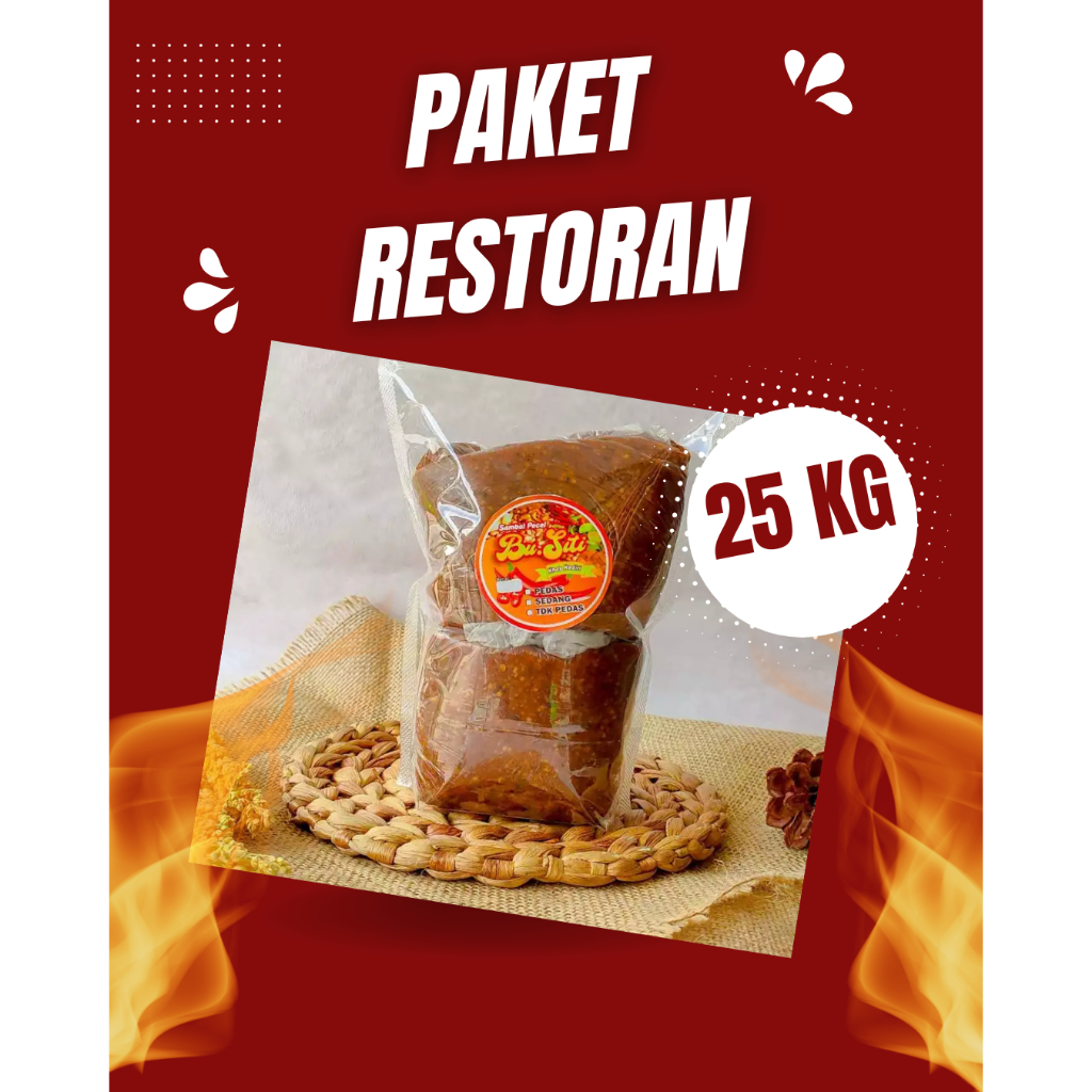 

25 KG - PAKET RESTORAN HARGA LEBIH MURAH - SAMBEL PECEL BU SITI KAS KEDIRI