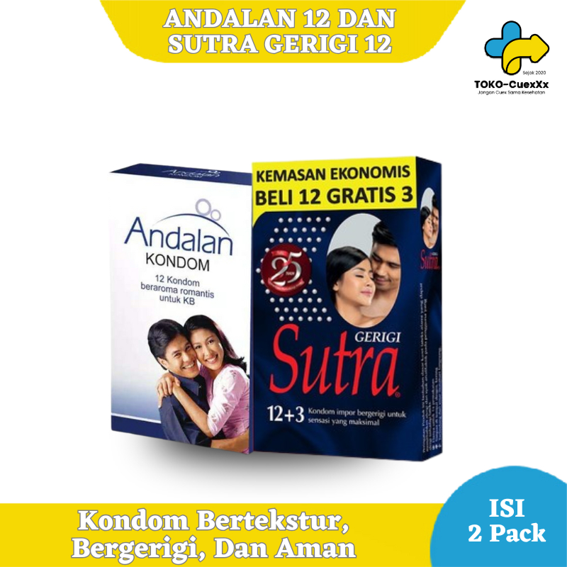 Kondom andalan 12 Bergerigi & Kondom Sutra Bergerigi Isi 12 Pcs