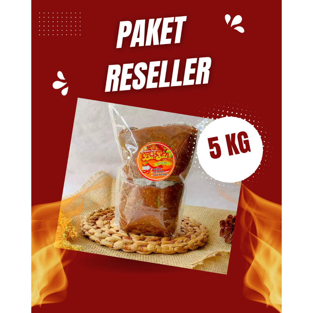 

5 KG - PAKET RESELLER LEBIH MURAH - SAMBEL BUMBU PECEL BU SITI KAS KEDIRI