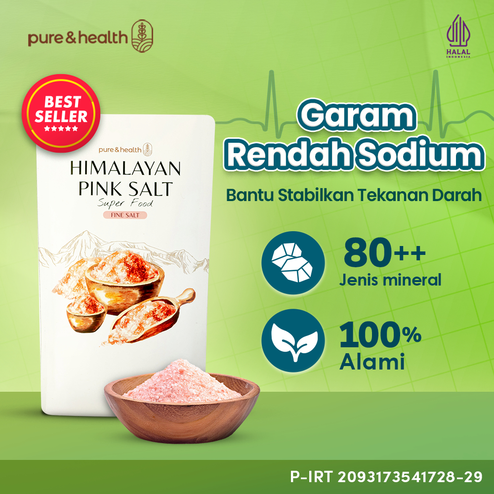 

Garam Himalaya 1 Kg untuk Hipertensi Pink Salt Rendah Sodium