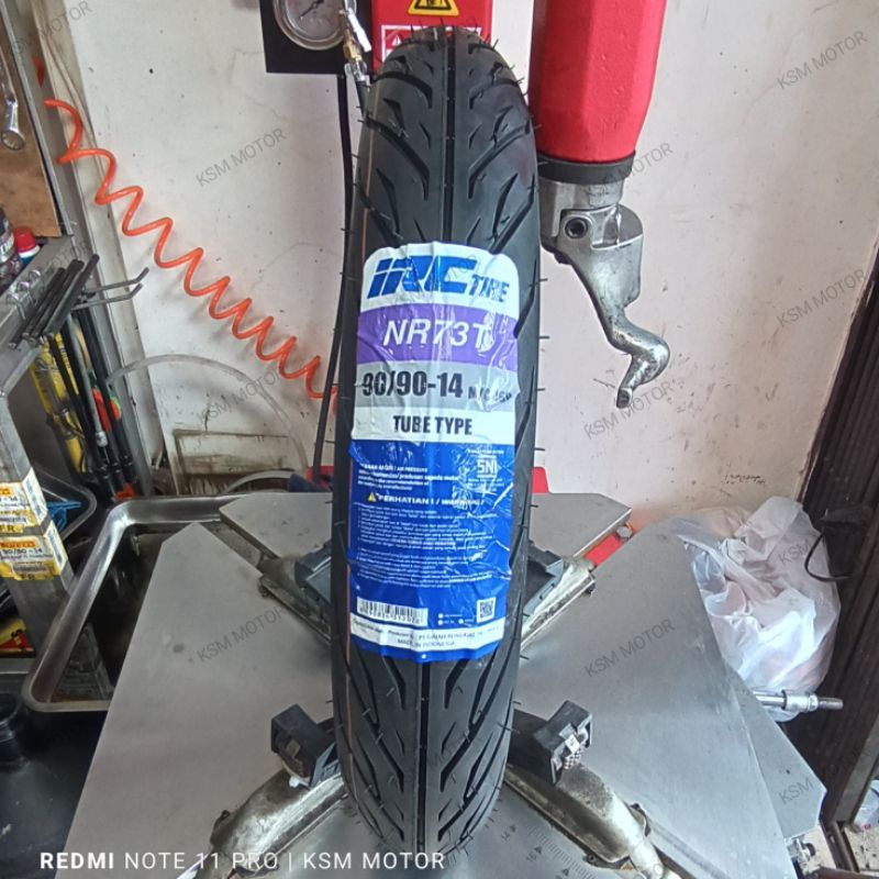 BAN LUAR IRC NR73 80/90-14 90/90-14 TUBETYPE RING 14 UNTUK MOTOR SCOOTER MATIK