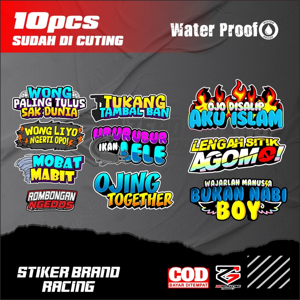 

PAKET STIKER PACK MOTIF SUKA -SUKA CASUAL BRAND BAHAN VYNIL KUALITAS PREMIUM ANTI AIR