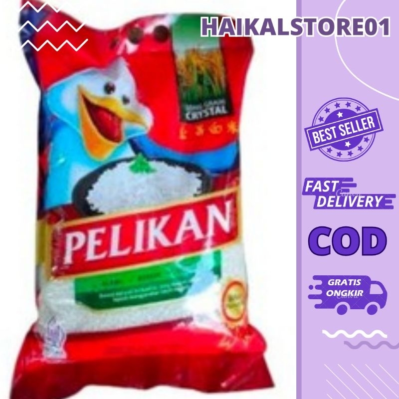 

PELIKAN Beras Premium Pulen 5 KG (Terbaru Original)