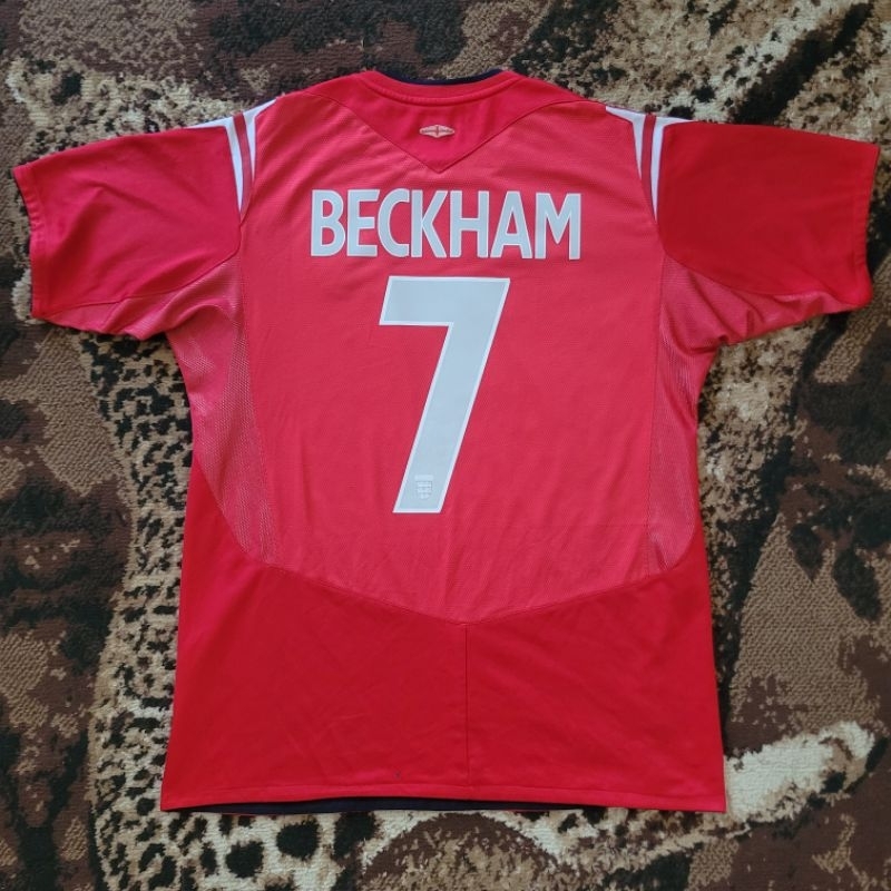 Jersey England Inggris away 2004 Beckham