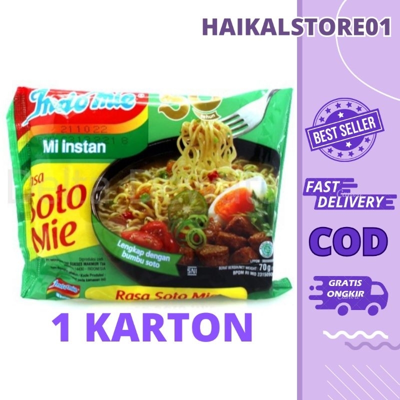 

INDOMIE Soto Mie 1 Dus Isi 40 pcs (Terbaru Original)