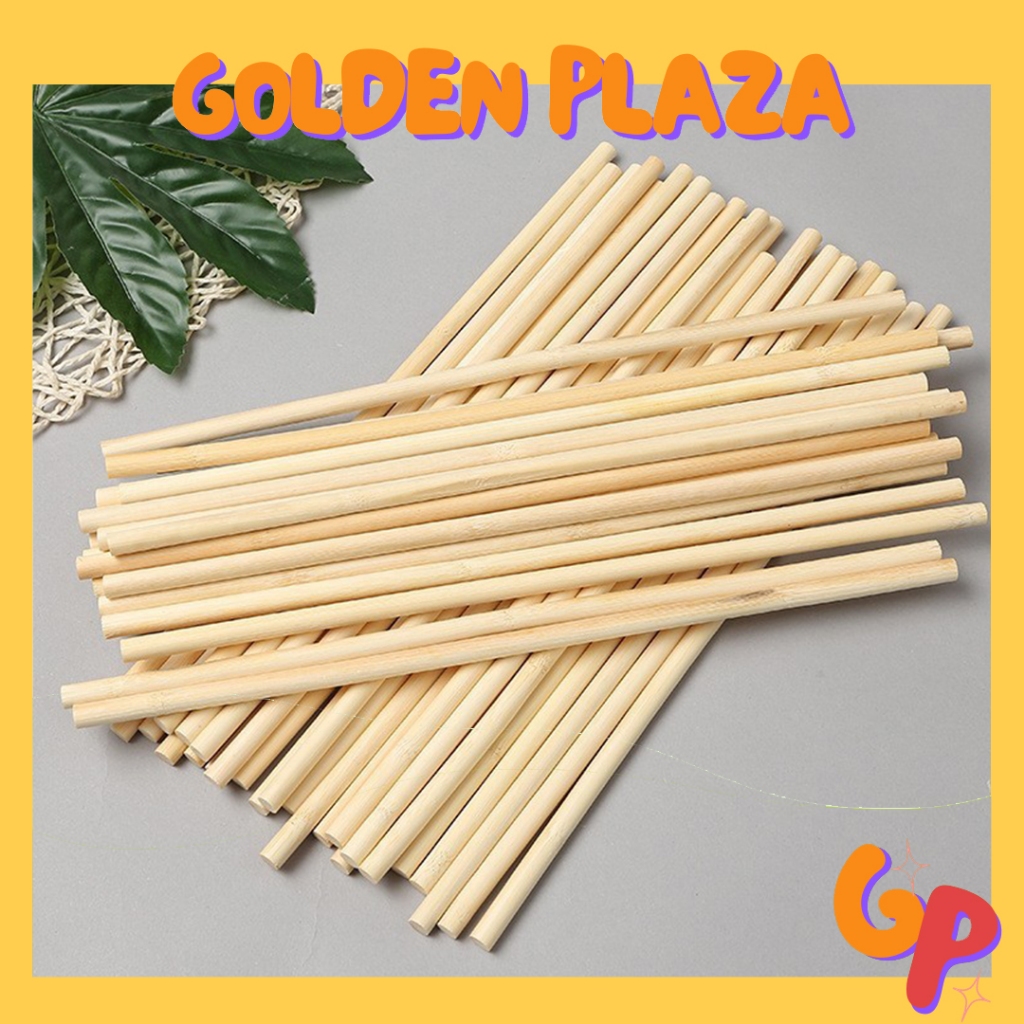 Dowel Stik Kayu 6mm Stik Kayu Bulat Buket Bunga Dowel Stik Kayu kecil Stik Kayu Buket KB53