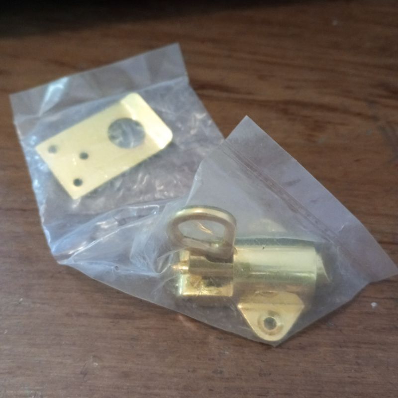 MULLER Spring Knife Knip Grendel Kodok Besi Kuning Gold