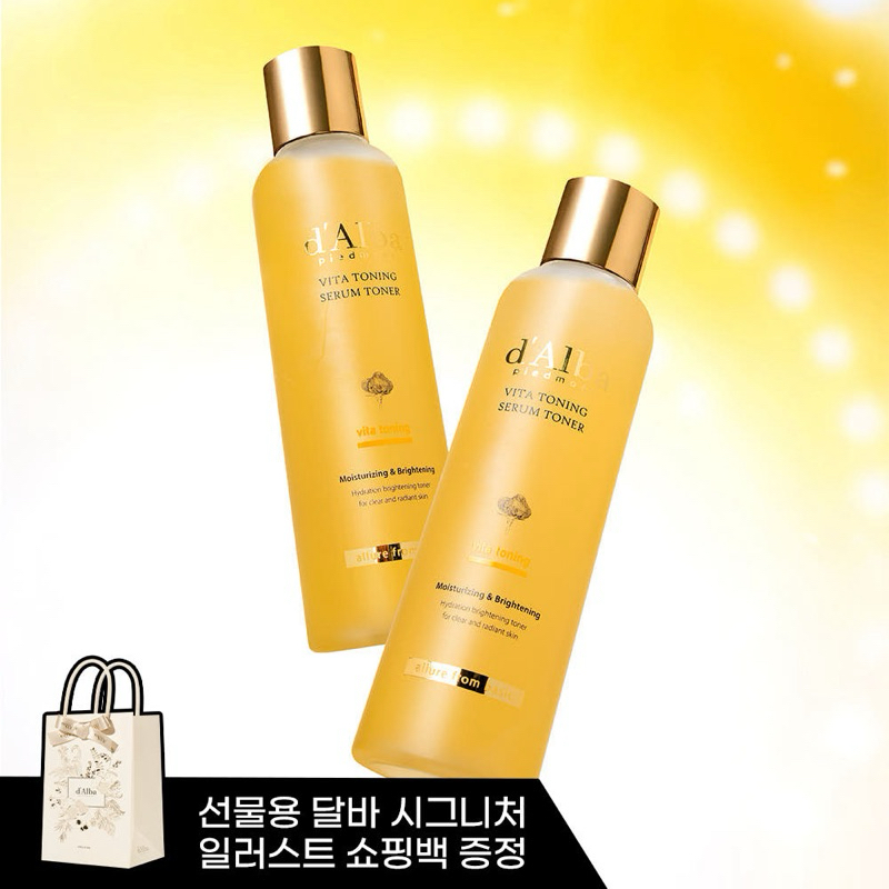(PO KOREA) D’ALBA VITA TONING SERUM TONER 180 ML (SET ISI 2) ORIGINAL KOREA
