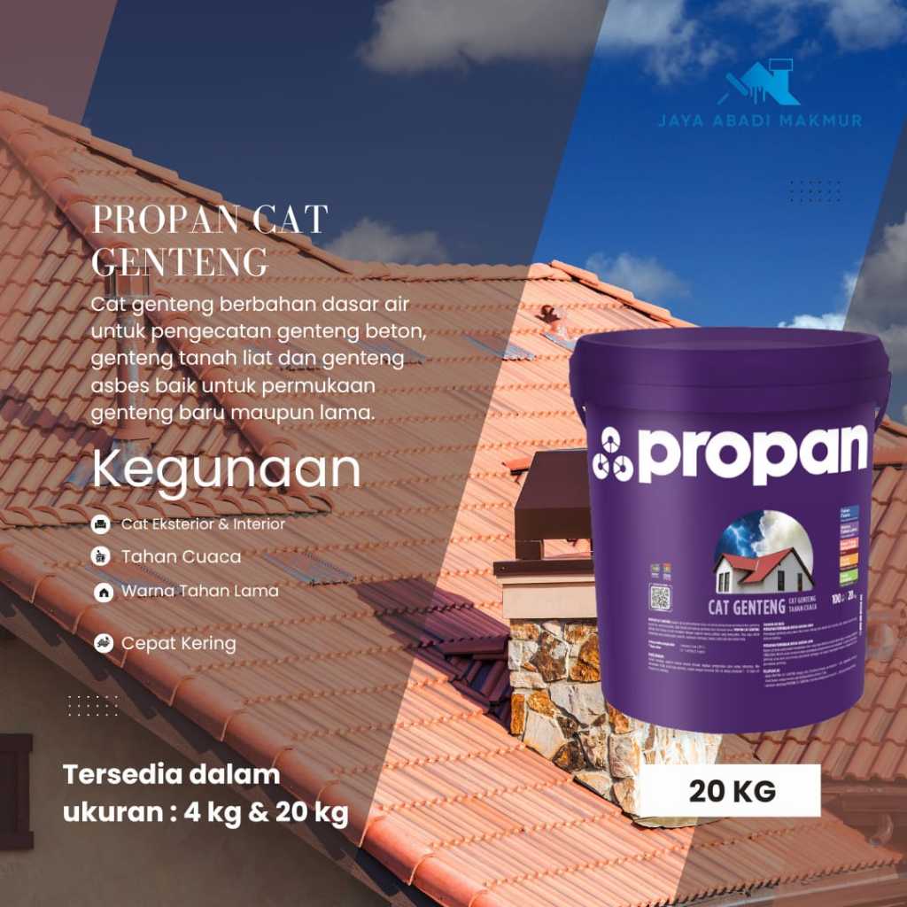 Propan Cat Genteng 20 kg / Cat Genteng / Warna Custom / Propan Tinting