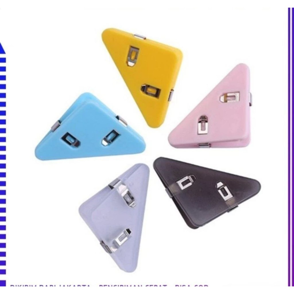 

Paper Clip Segitiga - Klip Sudut Penjepit Kertas Buku warna beragam menarik - Ungu