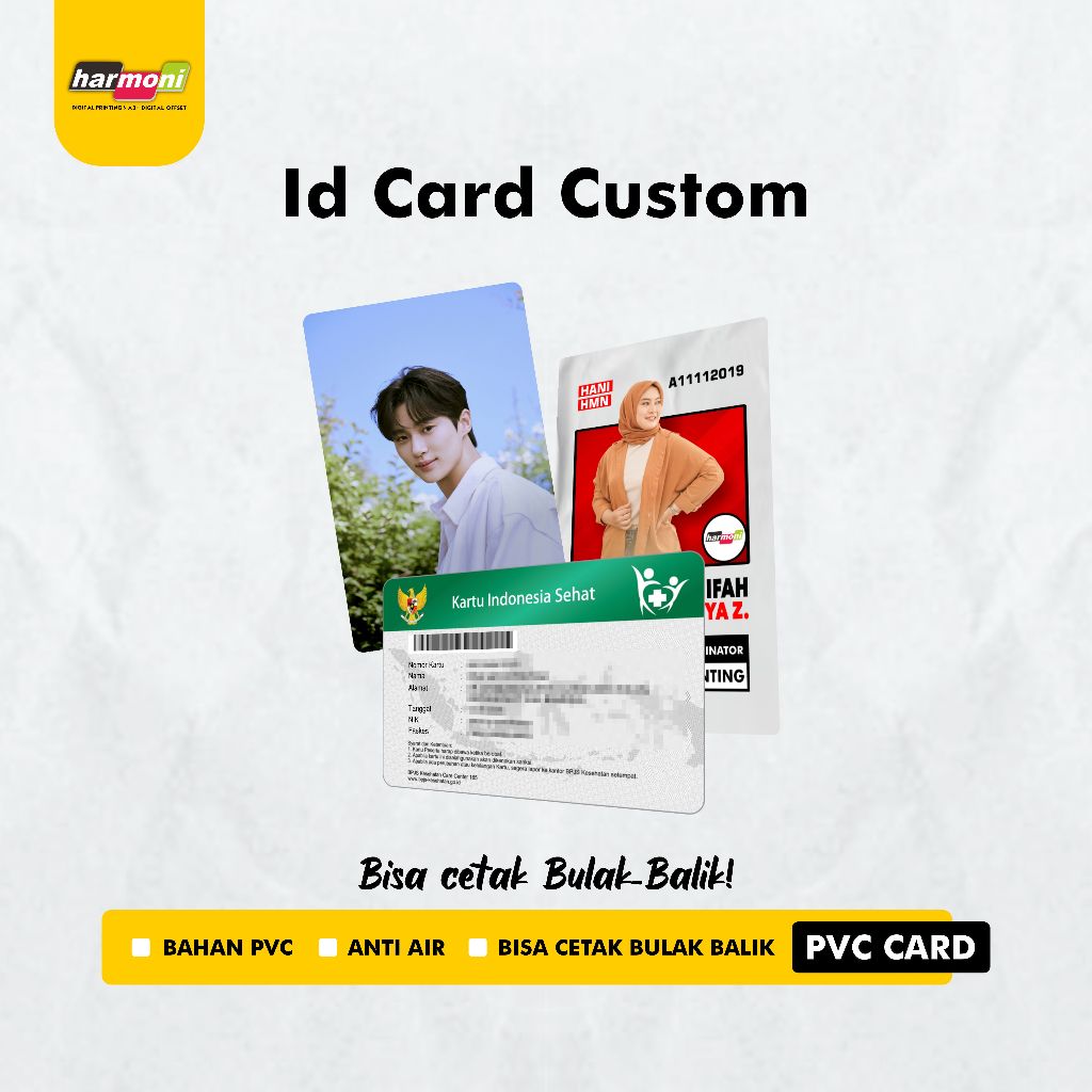 

Cetak Print ID Card PVC Kartu Member Card