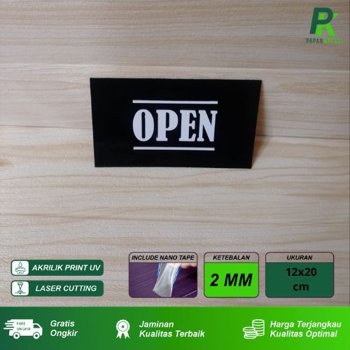 

Sign Board Papan Open Close Akrilik Huruf Timbul