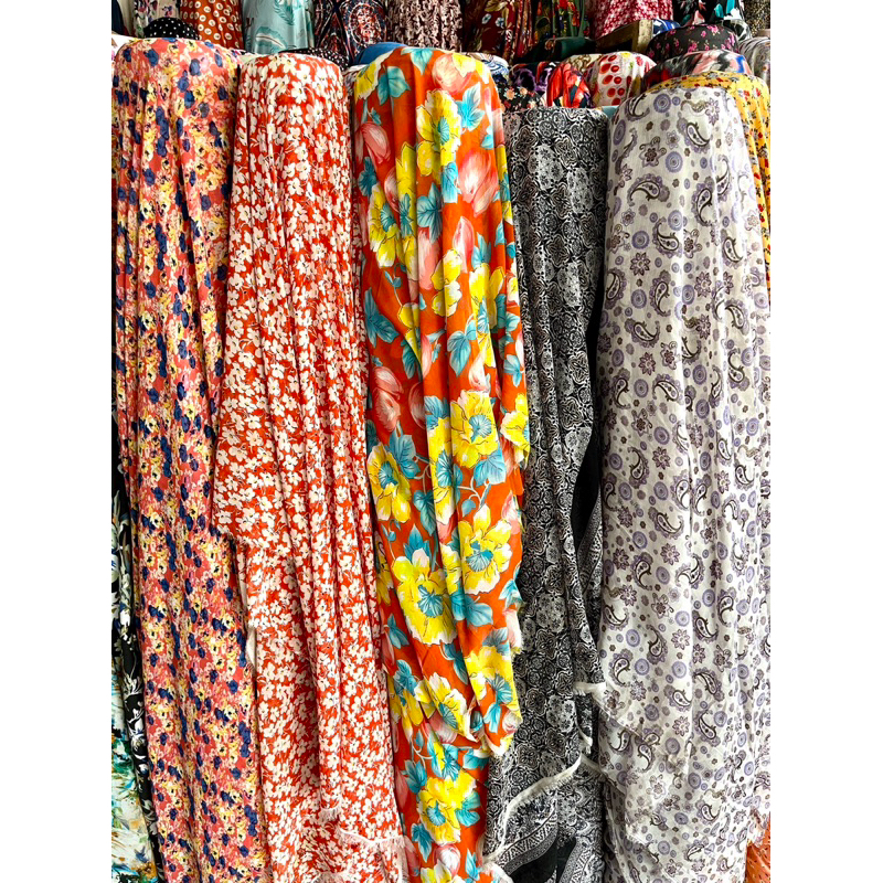 Kain Sifon Motif / Bahan Gamis / Kain Sifon Motif Bunga / Kain Meteran