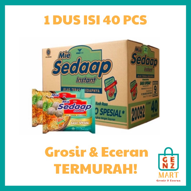 

Mie Sedaap Kuah Rasa Baso Spesial Dus Karton / Mie Sedap Baso / Mie Rebus Baso / Mie Kuah Baso Grosir Murah