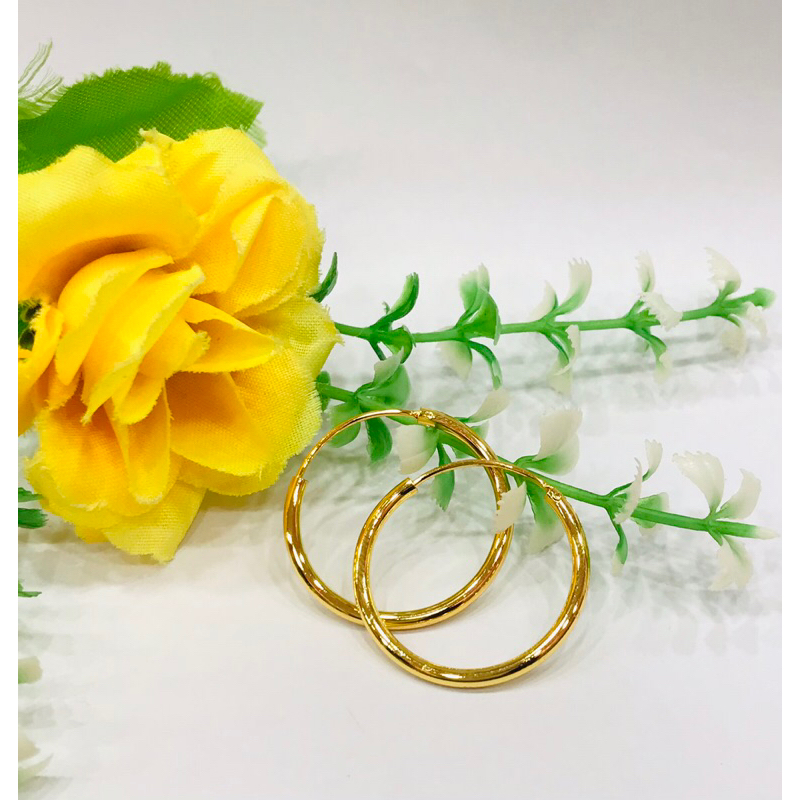 PERHIASAN TITANIUM ANTING GIPSY ANTING BULAT ANTIK KARAT