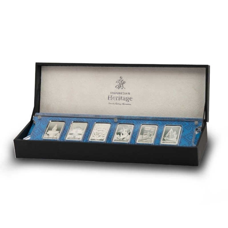 Logam Mulia Perak Antam Heritage 1 Set ( 1 Oz x 6 pcs)