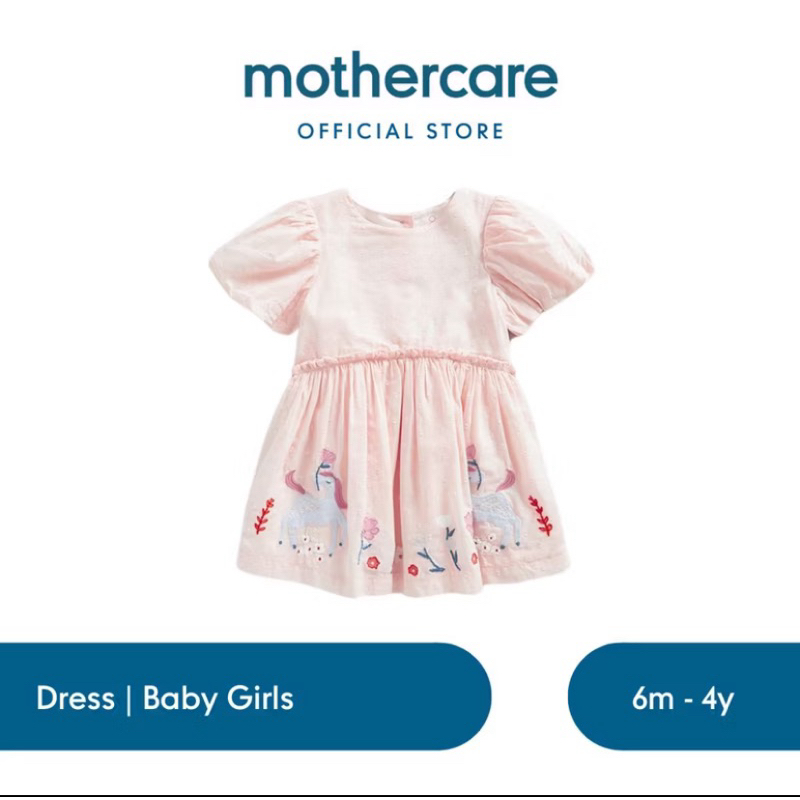 Mothercare SALE 70% Border Print Dress / Dress baby / Dres bayi perempuan pink