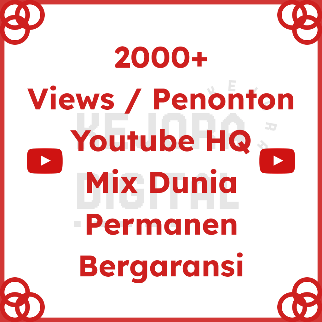 Views Youtube World Wide Permanen Bergaransi | 1000+ 2000+ View Proses Instant dan Cepat