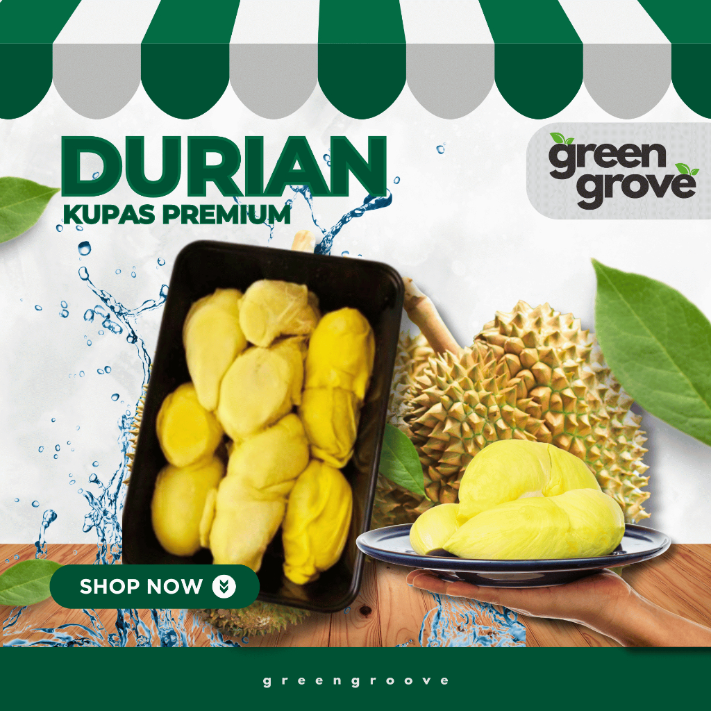 

[ INSTANT ] Durian Kupas Medan 500gr Terdekat Manis Legit Murah