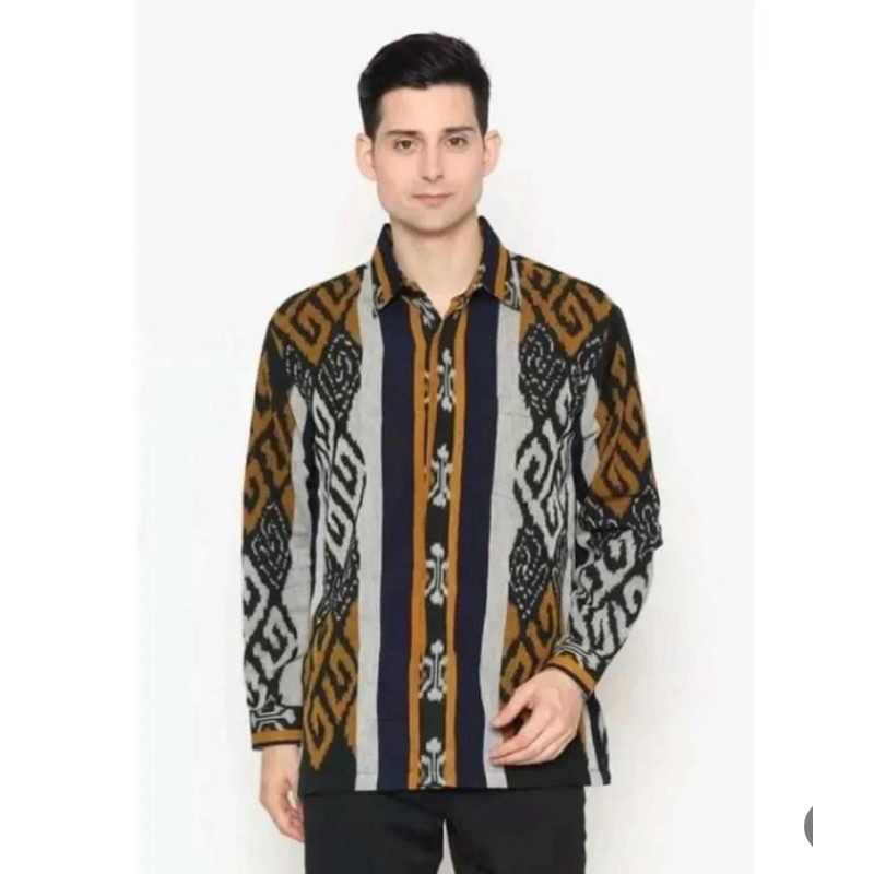 Kemeja kerja pria - Kemeja tenun modern - Tenun etnik jepara