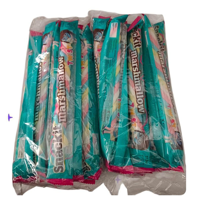 

Snackit marshmallow twist 1 pack isi 10 bungkus
